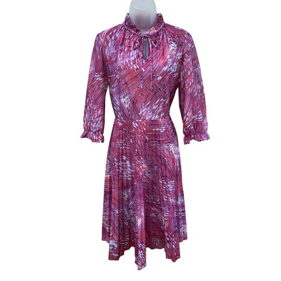 1960’s Summer Pleated MIDI Dress Size Large - Picture 1 of 14